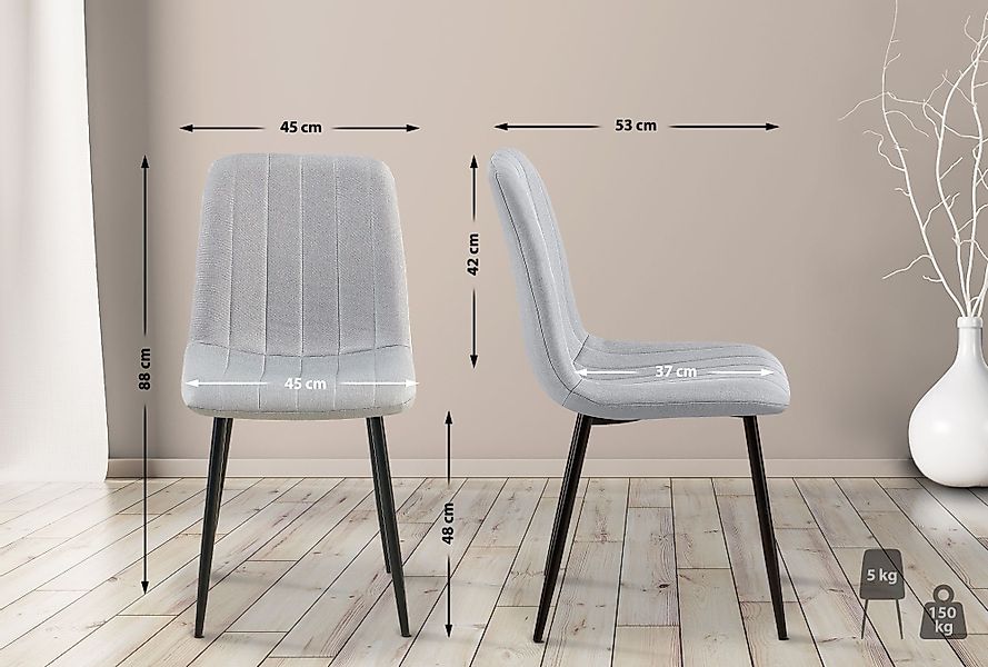 CLP Esszimmerstuhl Dijon (4er Set), gepolstert, günstig online kaufen