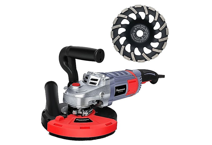 Fanzwork Winkelschleifer Betonschleifer Betonfräse 2000W Set mit 180mm Diam günstig online kaufen