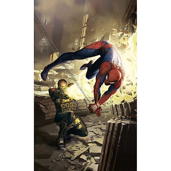 Komar Vlies Fototapete Marvel Spider-Man Dodge Mehrfarbig günstig online kaufen