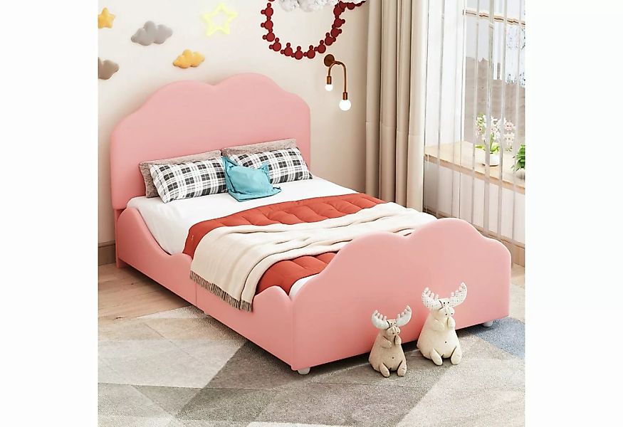 REDOM Kinderbett 90 x 200 cm Einzelbett Gästebett Kinderbett Bett (mit wolk günstig online kaufen
