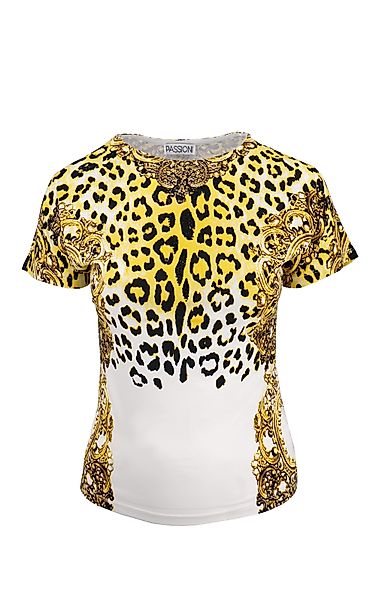 Passioni T-Shirt mit Leoparden- und Dekormuster-Mix günstig online kaufen