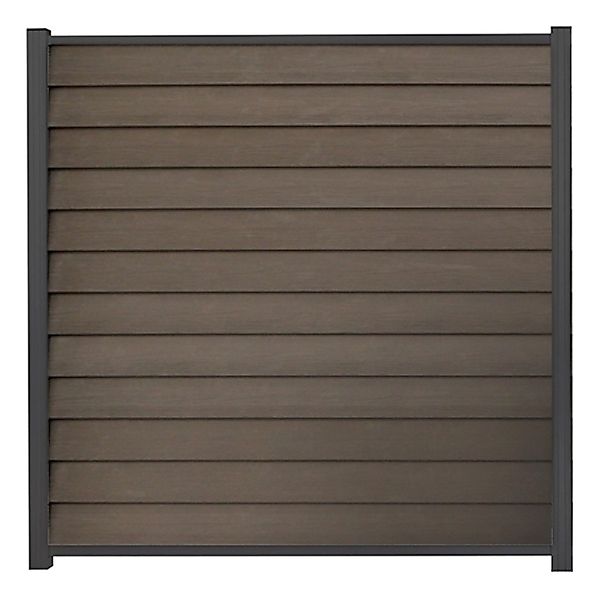 GartenLand WPC Zaun Set Schwedenprofil ca. 180 x 180 cm Sichtschutz Steckza günstig online kaufen