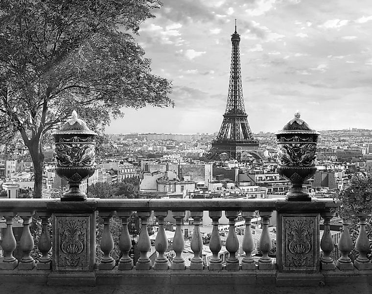 Papermoon Fototapete Paris Schwarz & Weiß günstig online kaufen