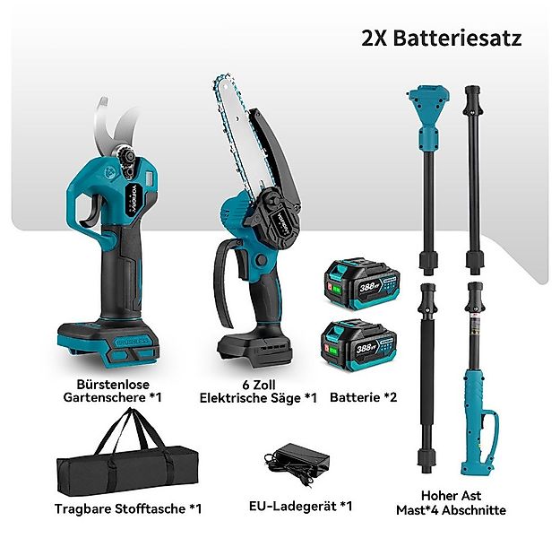 Yofidra Akku-Hochentaster 3-in-1 Bürstenloser Elektro Teleskop Hochentaster günstig online kaufen