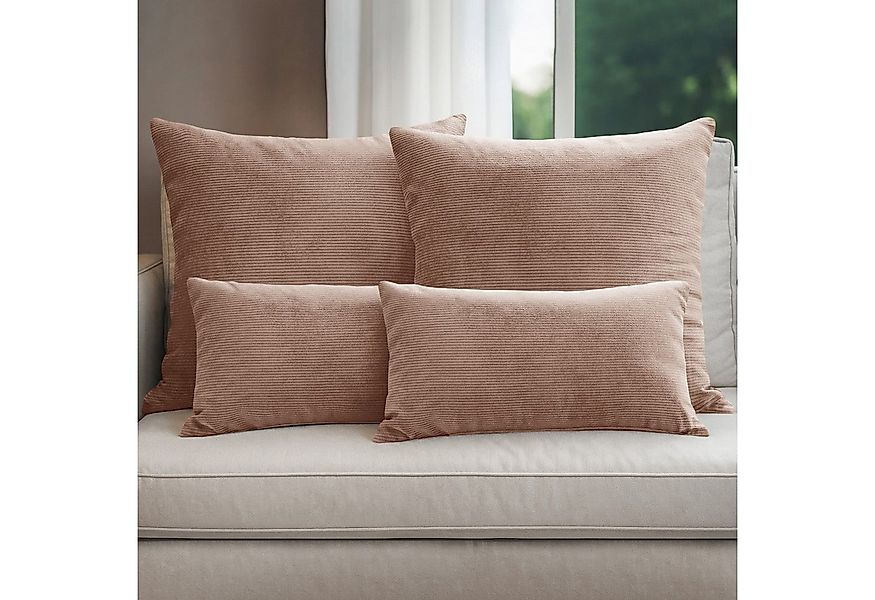 Selfitex Dekokissen 4er Set Cord Kissen inkl. Füllkissen, 2x 50x50 & 2x 30x günstig online kaufen