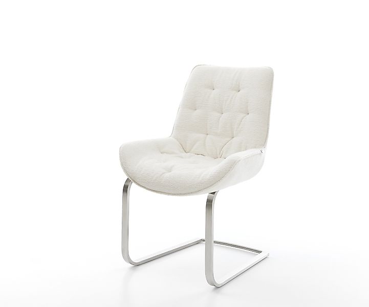 Freischwinger Taimi-Flex Bouclé Soft Beige Freischwinger flach Edelstahl günstig online kaufen