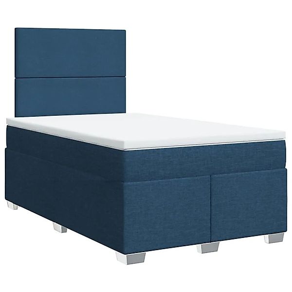 vidaXL Boxspringbett mit Matratze Blau 120x200 cm Stoff 3292754 günstig online kaufen