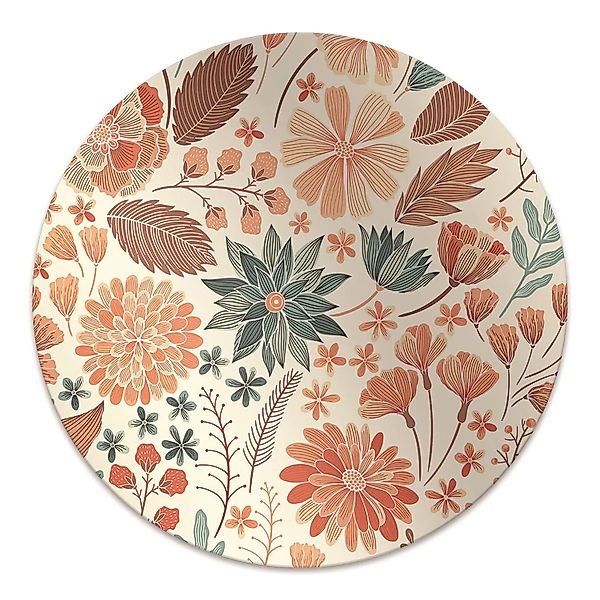 Tulup Bodenschutzmatte Künstlerische Blumen Bürostuhl Unterlage 100x100 cm günstig online kaufen