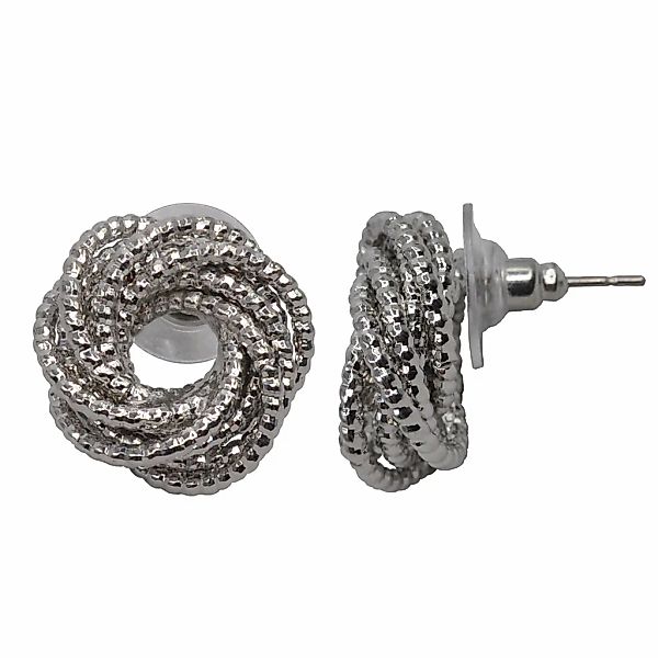 Steuer Paar Ohrstecker "Metall glanz Ringe" günstig online kaufen