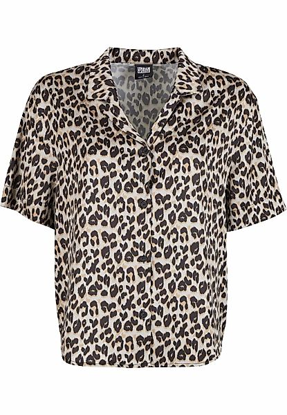 URBAN CLASSICS Langarmhemd "Urban Classics Ladies Leo Resort Shirt" günstig online kaufen