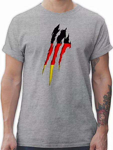 Shirtracer T-Shirt Deutschland Krallenspuren Länder Wappen günstig online kaufen