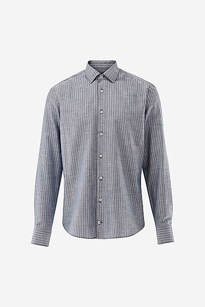 Gestreiftes Twill-Hemd verwaschene Optik günstig online kaufen