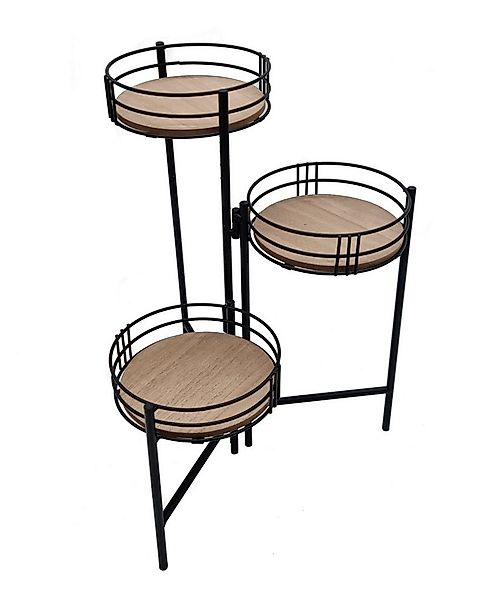 Spetebo Blumenständer Metall Blumentopfständer schwarz - 40 x 32 cm (Stück, günstig online kaufen