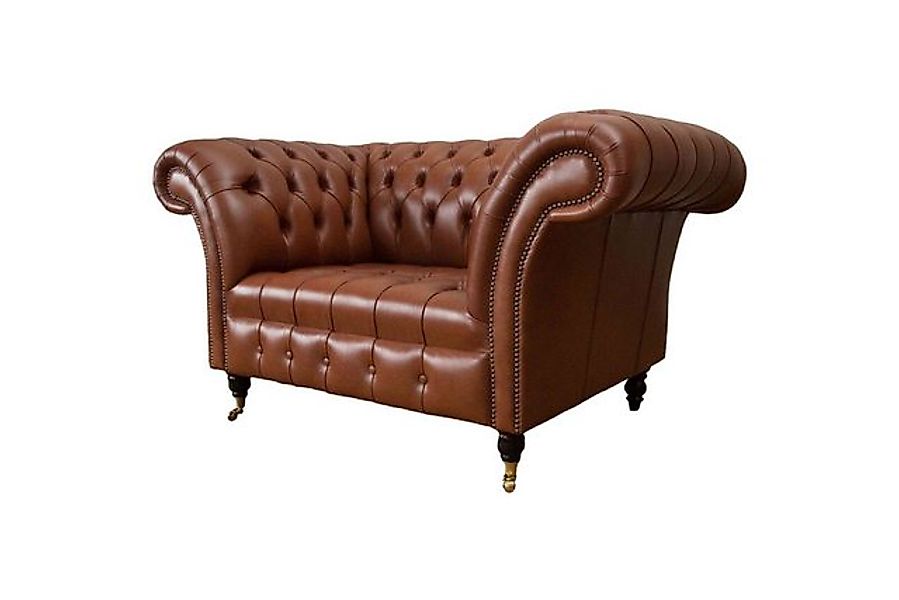 JVmoebel Sofa Chesterfield Design Stoff Couch Sessel 1.5 Sitzer Polster Sof günstig online kaufen