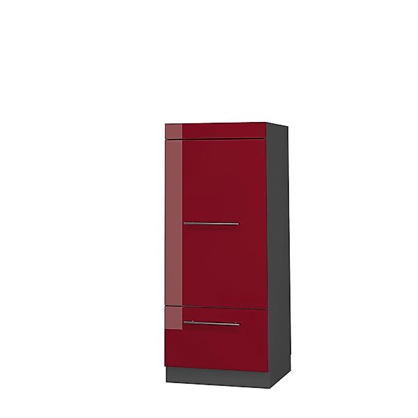 Vicco Mikrowellenschrank Fame-Line Bordeaux Hochglanz/Anthrazit 60 cm günstig online kaufen