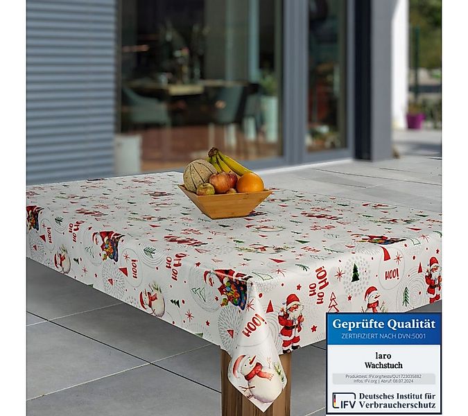 laro Tischdecke Wachstuch-Tischdecken Weihnachten Schneemann rechteckig günstig online kaufen