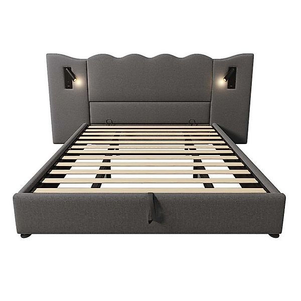 Gotagee Polsterbett 180×200cm mit Lattenrost aus Massivholz und Metall Cord günstig online kaufen
