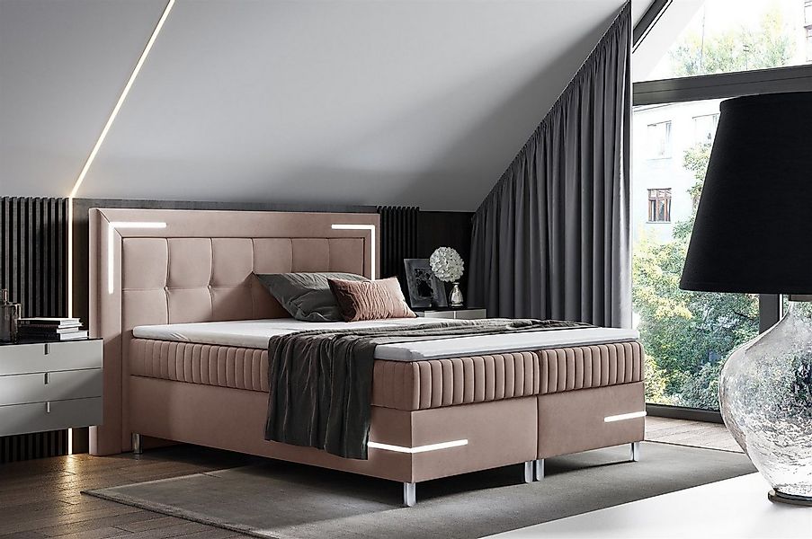 Fun Möbel Boxspringbett Schlafzimmerbett AMORE Nr.1 in Stoff Fresh (inkl. B günstig online kaufen