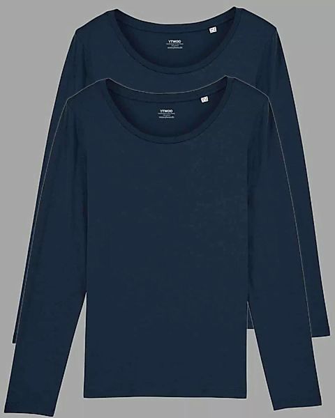 2er Pack Damen Langarm T-shirt, Longsleeve, Mehrfachpack günstig online kaufen