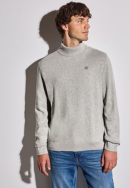 STREET ONE MEN Rollkragenpullover aus reiner Baumwolle günstig online kaufen