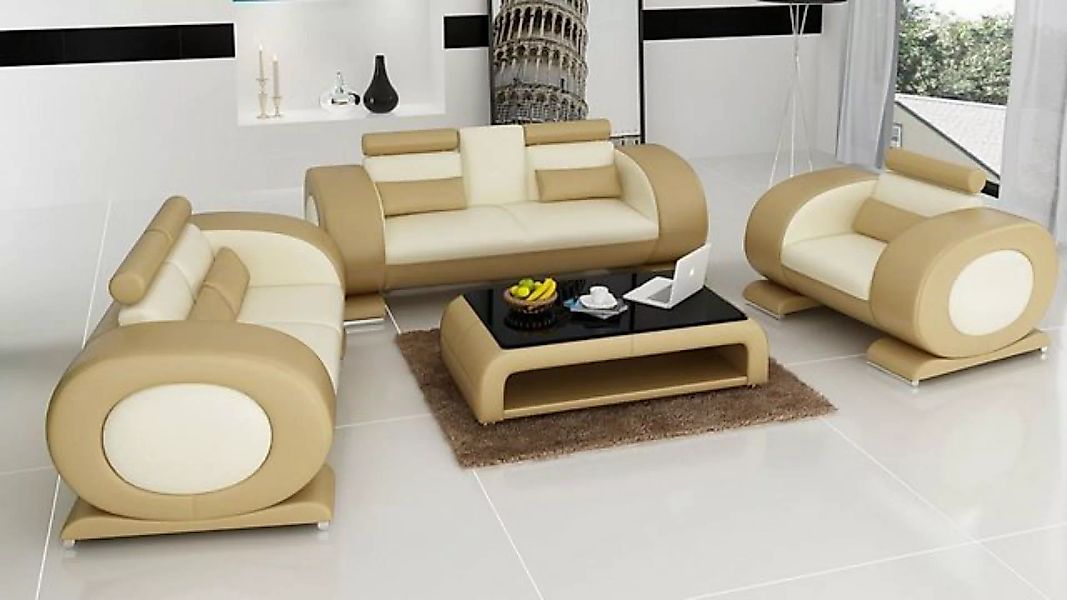 JVmoebel Sofa Sofagarnitur Garnituren Set Design Sofas Polster Couchen Lede günstig online kaufen