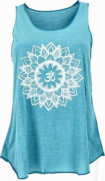 Guru-Shop T-Shirt Tanktop mit Ethnodruck, Mandala Yogatop - petrol alternat günstig online kaufen