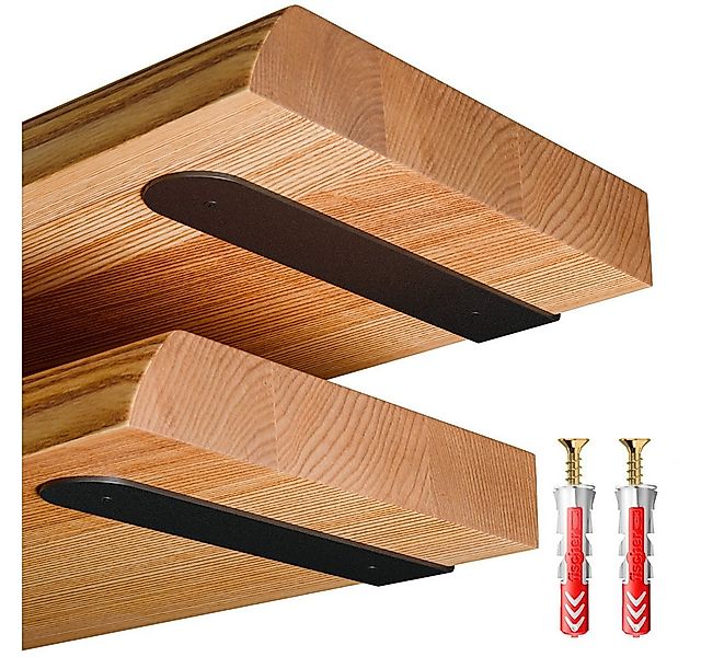 LAMO Manufaktur Wandregalhalter Unsichtbar Schwerlastwinkel 10cm 3 St. Schw günstig online kaufen