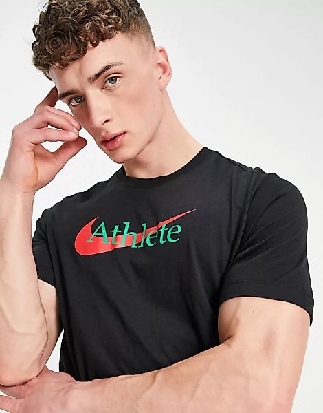 Nike – Dri-FIT – T-Shirt in Schwarz günstig online kaufen