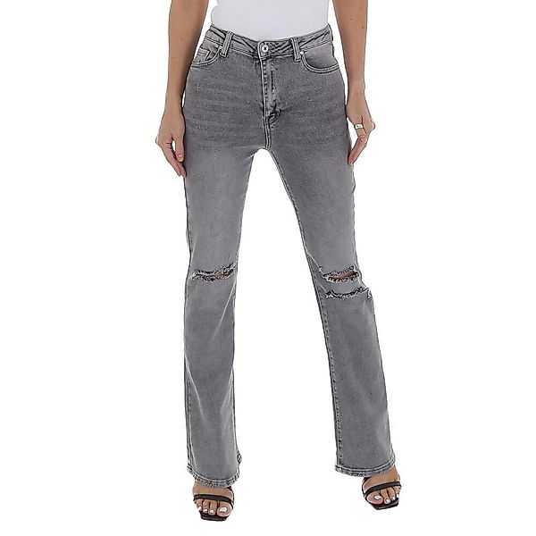 Ital-Design Bootcut-Jeans Damen Freizeit (80943903) Destroyed-Look günstig online kaufen