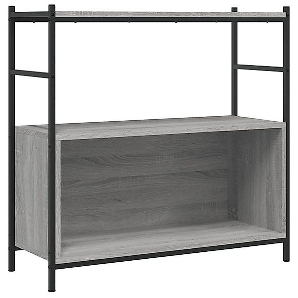 furnicato Bücherregal Grau Sonoma 80x30x78,5 cm Holzwerkstoff und Eisen, 1- günstig online kaufen