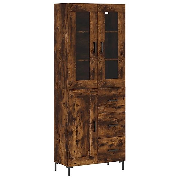 vidaXL Highboard Räuchereiche 69,5x34x180 cm Holzwerkstoff 3198662 günstig online kaufen