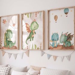 WANDKIND Poster Drachen Freunde 3er Set günstig online kaufen