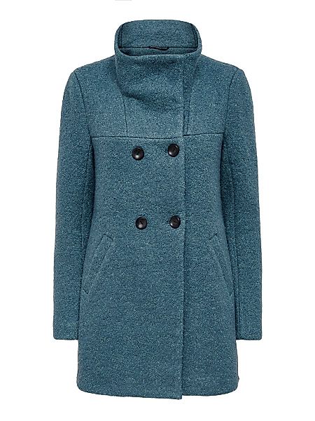 ONLY Woll Mantel Damen Blau günstig online kaufen