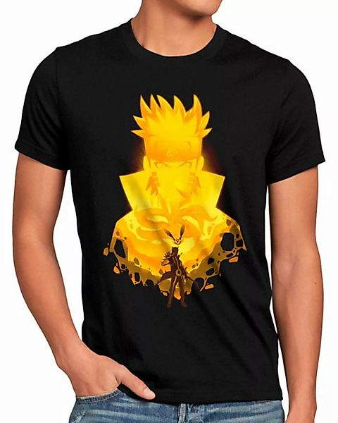 style3 Print-Shirt Herren T-Shirt Fire Fox kakashi sasuke shikamaru stirnba günstig online kaufen