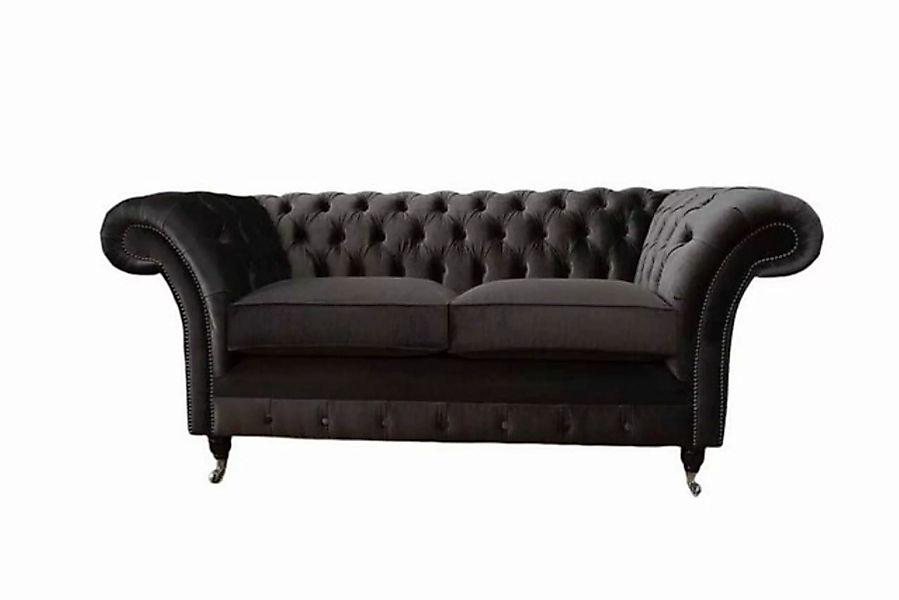 JVmoebel Sofa Chesterfield Textil Sofa 2 Sitzer Polster Design Luxus Couch, günstig online kaufen