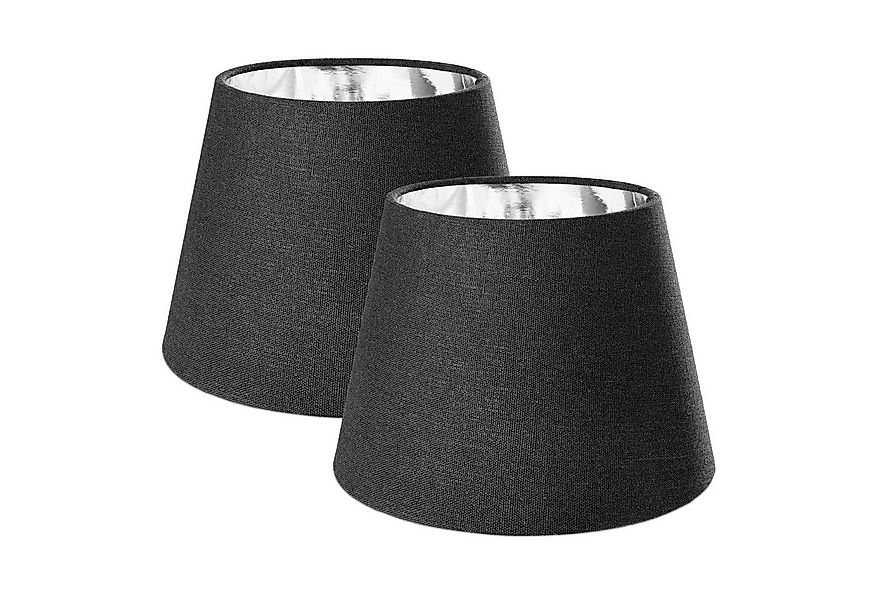 Navaris Lampenschirm 2x Lampenschirm Tischlampe E27 rund - 16,2x15,3x22cm - günstig online kaufen