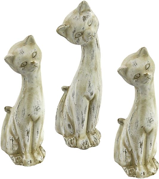 I.GE.A. Tierfigur Antik-Keramikkatze, (3er Set) günstig online kaufen
