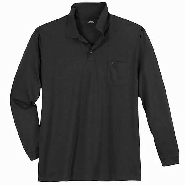 RAGMAN Poloshirt Ragman Softknit Langarm-Polo XXL anthrazit melange günstig online kaufen