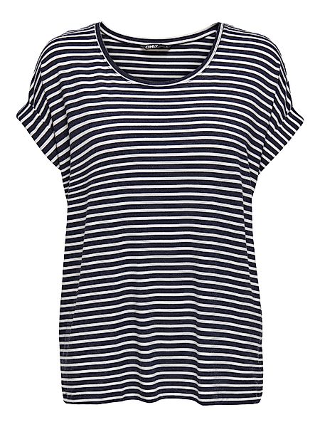 Only Damen Kurzarm T-Shirt ONLMOSTER STRIPE günstig online kaufen