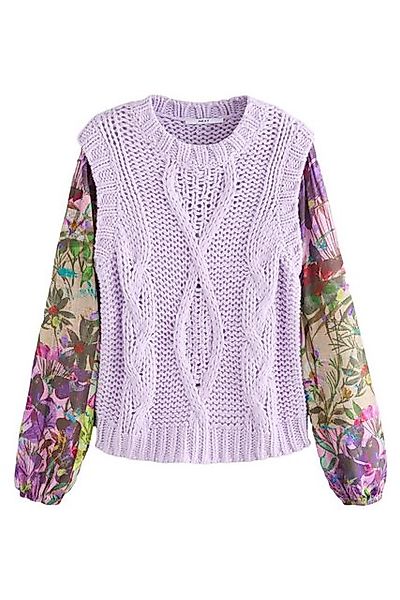 Next Strickpullover Pullunder mit Trägertop mit floralem Muster (1-tlg) günstig online kaufen