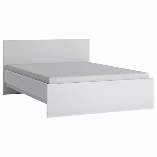 Bett Jugendbett Doppelbett 140cm in weiß FORTALEZA-129, B/H/T ca. 146,6/85/ günstig online kaufen