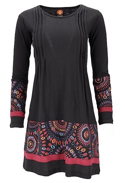 Guru-Shop Midikleid Baumwoll Minikleid Boho chic, Langarm Tunika -.. altern günstig online kaufen