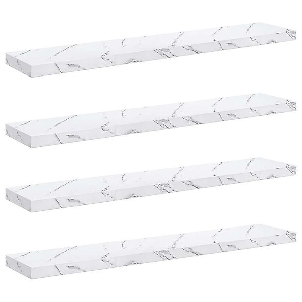vidaXL Wandregal 4 Stk Weiß Marmor 120 x 23,5 x 4 cm Holzwerkstoff 42019979 günstig online kaufen