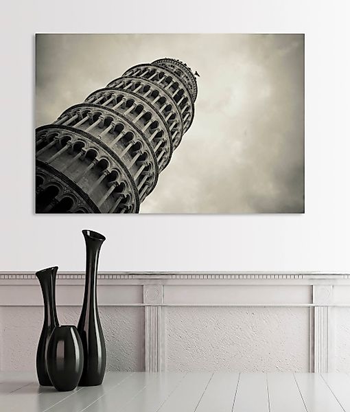 queence Acrylglasbild »Der schiefe Turm«, Elemente der Architektur-Gebäude- günstig online kaufen
