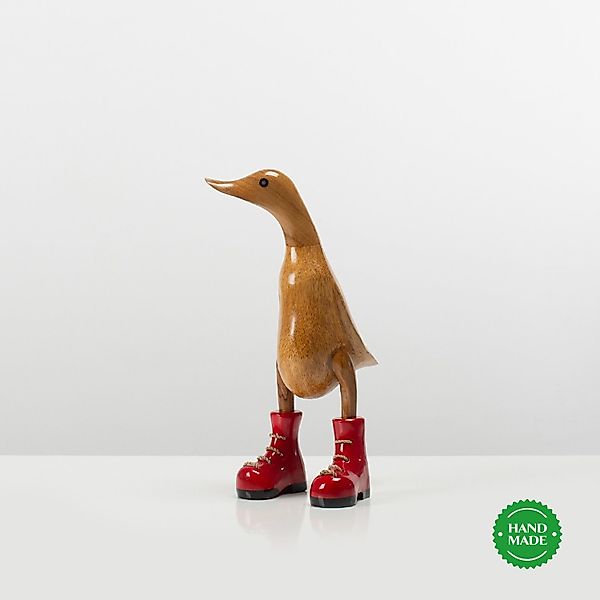 Rikmani Dekofigur Holzfigur Ente, Handgefertigte Dekoration günstig online kaufen