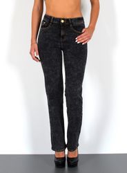 ESRA Straight-Jeans High Waist Damen Jeans günstig online kaufen