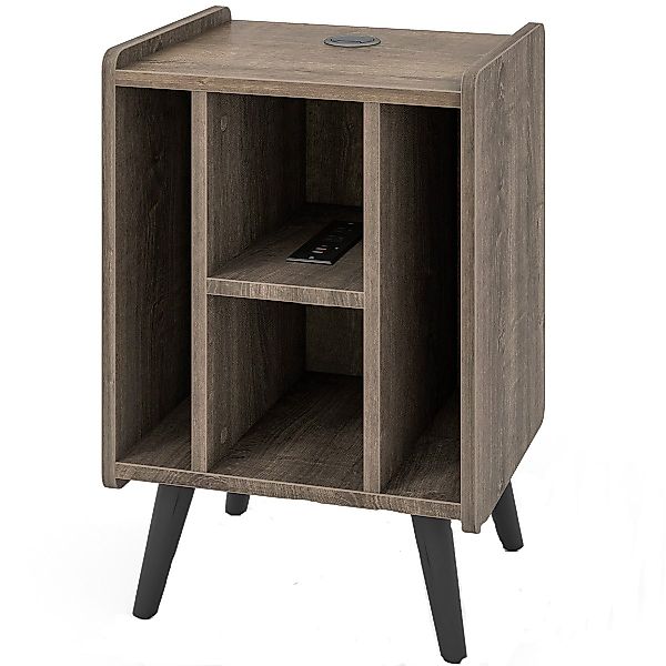 KOMFOTTEU Nachttisch, Plattenspieler-Ständer mit Ablagefläche günstig online kaufen