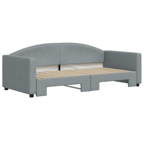 vidaXL Bett Tagesbett Ausziehbar Hellgrau 90x190 günstig online kaufen