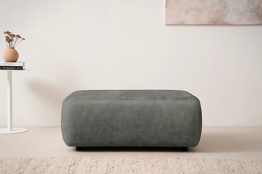 Home affaire Polsterhocker "Torge, Hocker in Cord, Samtvelours oder Struktu günstig online kaufen