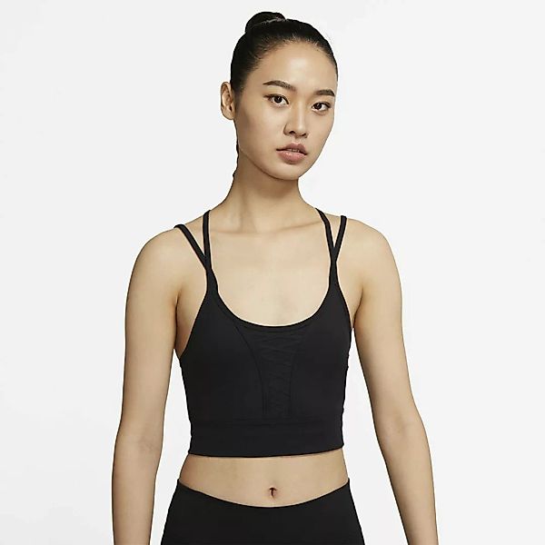 Nike Dri-fit Lux Cropped Lacing Ärmelloses T-shirt XS Black / Clear günstig online kaufen